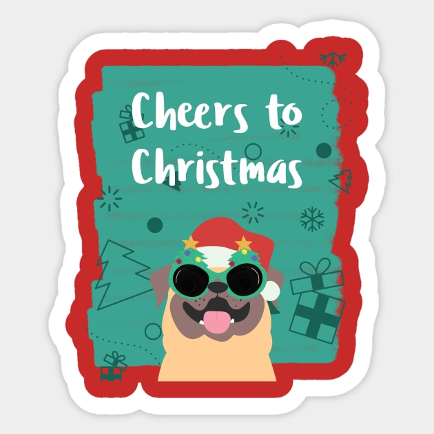 Cheers to Christmas Sticker by Joco Studio